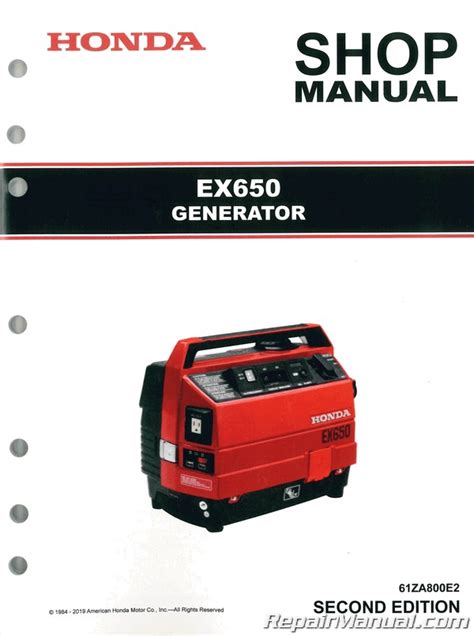 Shop manual for honda generator ex 650. - Parts manual for grove crane 5100.