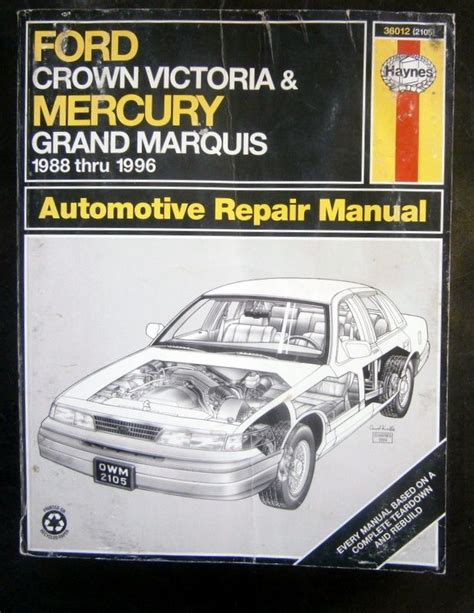 Shop repair manual for 1996 mercury grand marquis. - Señorío de cameros y condado de aguilar.