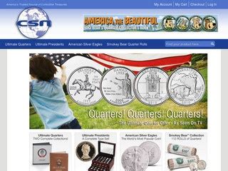 With headquarters located in Scottsdale, AZ, CSN is one of the largest retail rare and collectible coin marketers in the country. Besides a wide selection of rare and hard-to-find U.S. coins, The Cable Shopping Network offers many other collectable products including paper money, foreign and ancient coins..