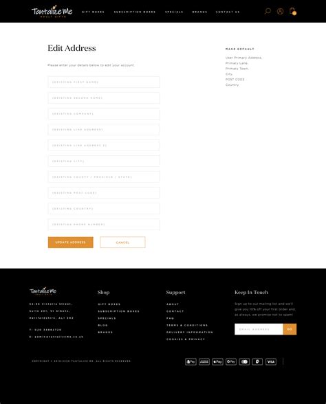 Shopify Account Pages Design Example Whole Design Studios
