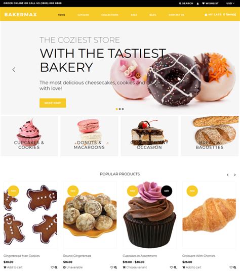 Shopify Bakery Templates