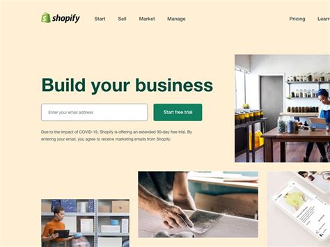 Shopify Landing Page Designed in Adobe XD Waqart