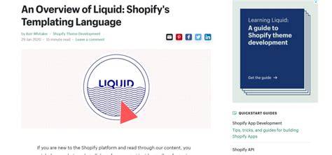 Shopify docs liquid.  Documentation for the Liquid template language, cre...