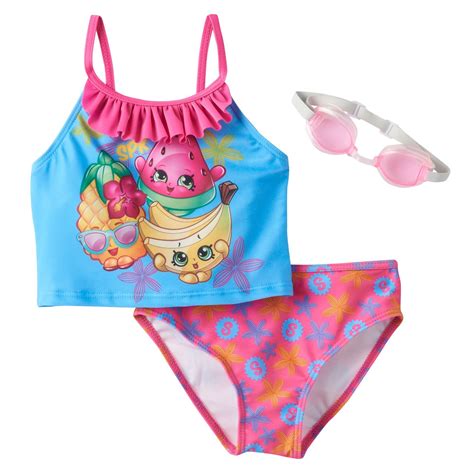 Shopkins Swimsuit Bathing Suit One-Piece Little Girls size 6 Beach …