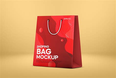 Shopper mockup psd free.  The background and shadow are customizable.  Ready to use ...