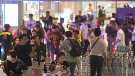 Shoppers flee major shopping mall in Bangkok after hearing what sounded like gunshots
