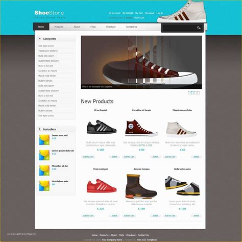 Shopping Cart Website Templates Free Download HTML with Css Of Free