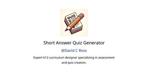 Short Answer Quiz Maker