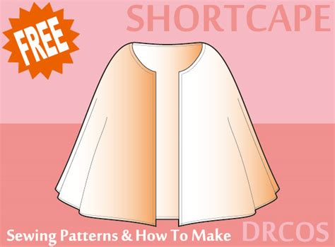 Short Cape 2 Sewing Patterns DRCOS Patterns & How To Make