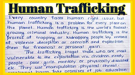 Short Paragraph on Human Trafficking (220 Words) - World’s …