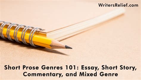 Short Prose Genres 101: Essay, Short Story, …