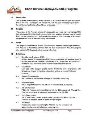 Short Service Employee Program Template Fill Online, Printable