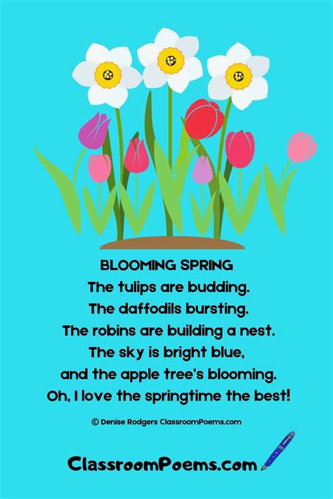 Short Spring Poems For First Grade