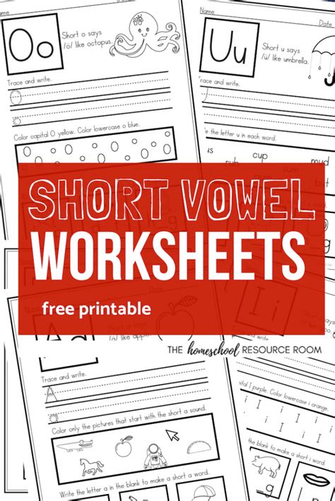Short Vowel Worksheets Sample Pack for CVC Phonics Practice! The
