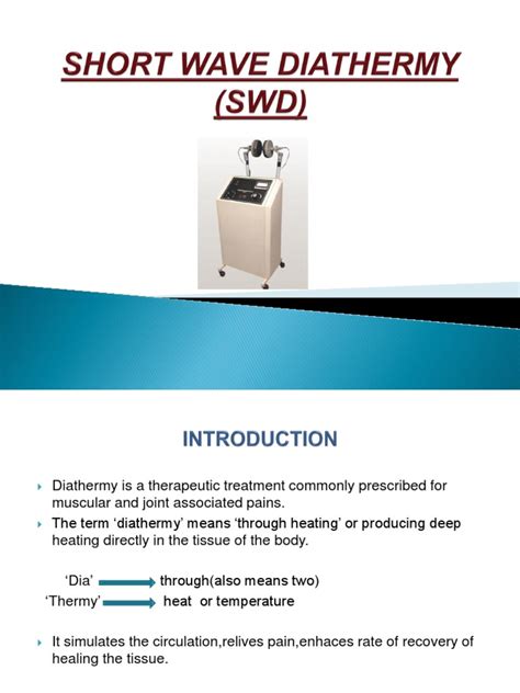 Short Wave Diathermy Adalah