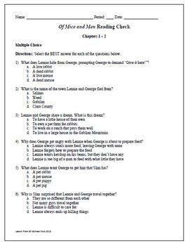 Short answer study guide questions of mice and men 4. - The great gatsby literature guide secondary solutions answers.