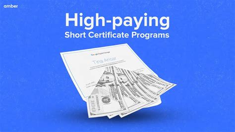 Short certificate programs that pay well. Certificate programs that pay well in Canada in 2023 Short-courses Web design tops our list as the highest-paying short-course certificate program in Canada in 2023. Its flexibility and the ability to gain a valuable skill set in a short period make it considered one of the best certificate programs in Canada today. 
