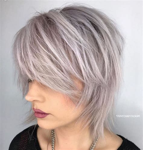 Short grey hairstyles 2023. 5. A Line Bob for Thin Hair. An A-line bob is ideal for thin hair because it provides length for the front strands and builds stacked layers in the back. You can also opt for see-throw bangs that cover the forehead … 