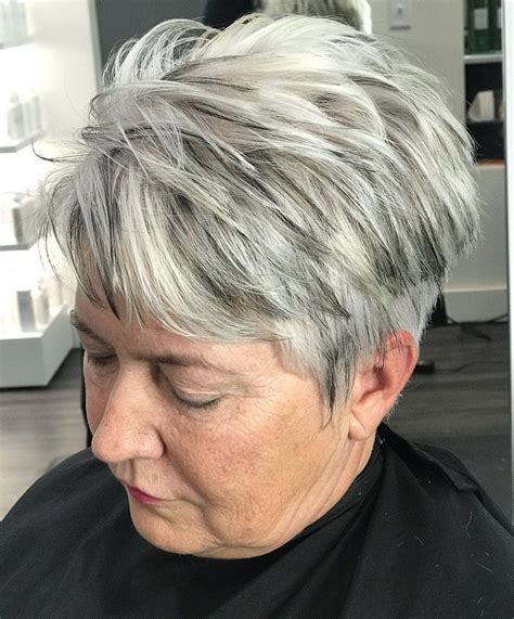 Short hair grey highlights. Things To Know About Short hair grey highlights. 