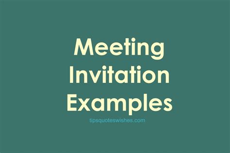 Short meeting invitation message