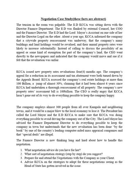 Short negotiation case study with solution pdf.  used to say that a name is used as ...