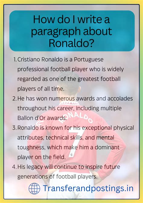 Short paragraph on ronaldo