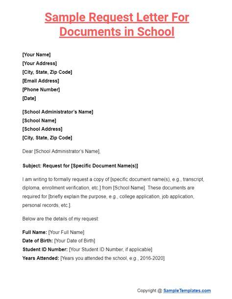 Short request letter sample for documents.  Dear [Recipient Name], In light of our With t...
