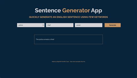 Short sentence generator
