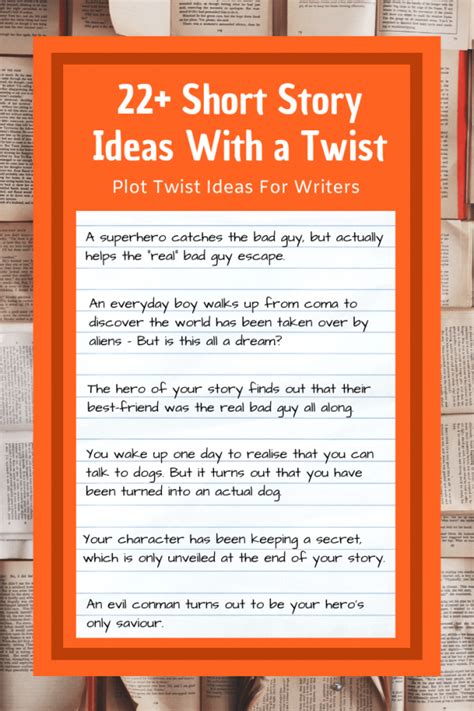  70+ Plot Twist Ideas and Examples Guaranteed to Blow Your Mind Away. As R.L. Stine once said, “Every story ever told can be broken down into three parts. The beginning. The middle. And the plot twist.”. The legendary plot twist is a staple in almost every genre and medium of storytelling — one that’s fun to read but hard to write. . 