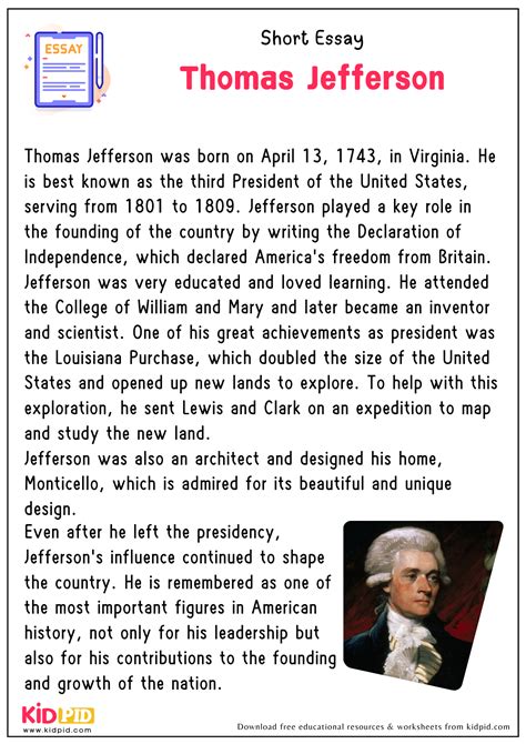 Short summary of thomas jefferson