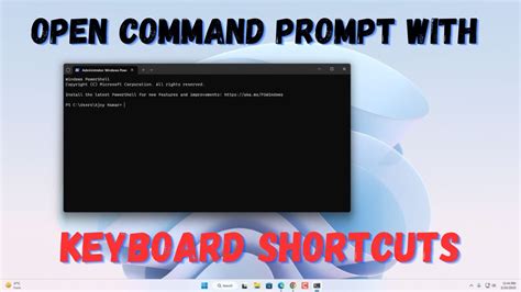 Shortcut key for command prompt in windows 11 setup.  Open Command Prompt: This shortcut ...