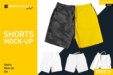 Shorts Mock-Up Set Bottom Mockups ~ Creative Market