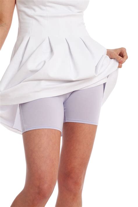 Shorts to wear under dresses. It solves the common issue of finding the right layering piece to wear under sleeveless tops or dresses, without adding extra bulk or sacrificing comfort. It offers a versatile and elegant solution for women who want to look polished and put-together without compromising their personal style or modesty. 