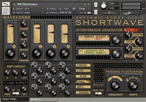 Shortwave radio vst.  Shortwave is a chaotic, randomised, unconventional soundscape-gene...