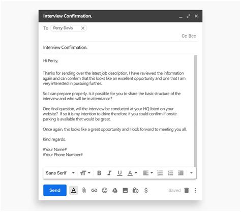 Should i reply to interview confirmation email.  Five different scenarios with email templ...