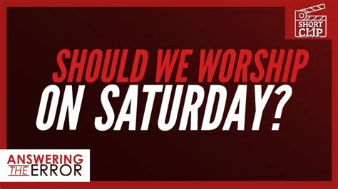 Should we worship on Sunday or the Sabbath?