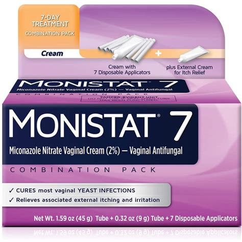 MONISTAT® offers 1-day, 3-day and 7-day yeast infection treatments which come in a variety of formats, and some which come with external itch cream, called a Combination Pack. The number of days of treatment corresponds to the number of doses so a 3-Day treatment means youll use 3 doses to treat your yeast infection.. 