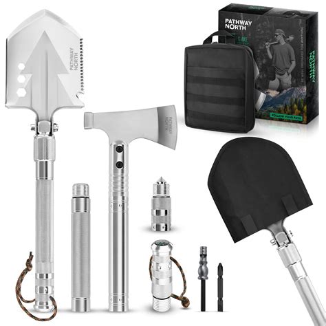 Shovel axe combo.  High-carbon steel construction for durability.  This versatile kit include...