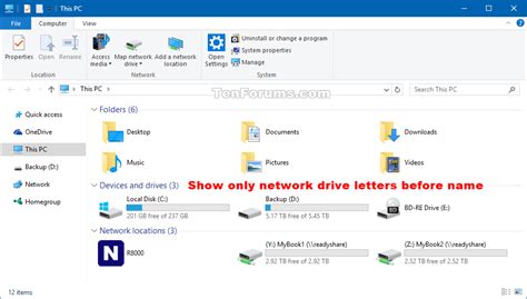 Show Drive Letters Before or After Name in Windows 10 Tutorials