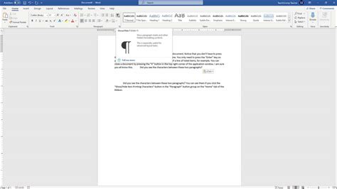 Show NonPrinting Characters in Word Instructions and Video Lesson