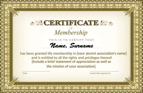 Show Your Appreciation With Membership Certificates Membership …