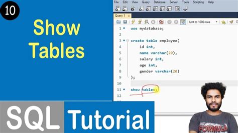 Show a table in sql