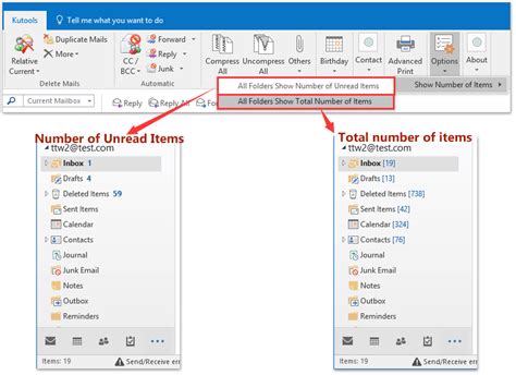 Show all folders in outlook