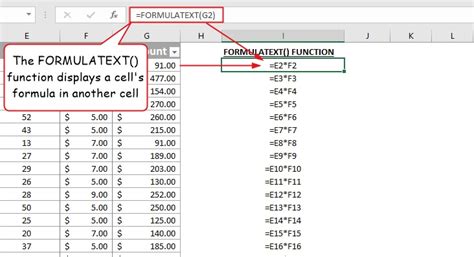 Show cell formula in excel