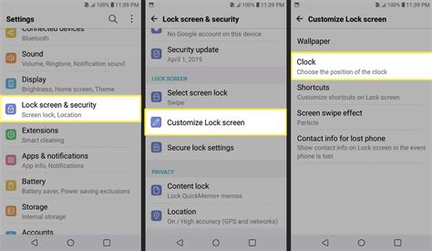 Show clock on android lock screen