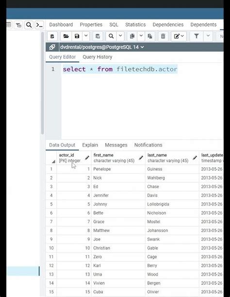 Show columns postgres