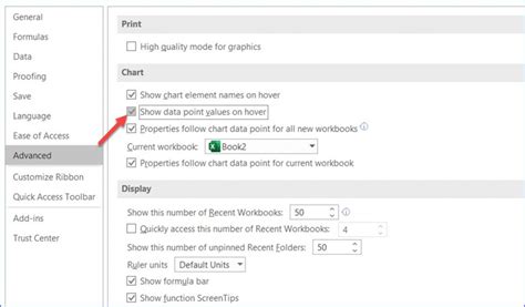 Show data point values on hover excel 2013.  For example, I am charting percentages ...