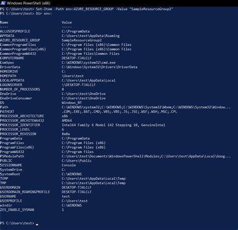 The session-specific commands and items include PowerShell variables, environment variables, aliases, functions, commands, and PowerShell modules that you add to the session. To save these items and make them available in all future sessions, add them to a PowerShell profile.