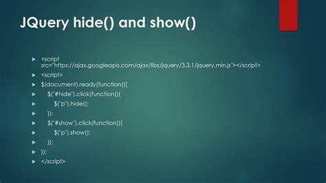 Show function in jquery