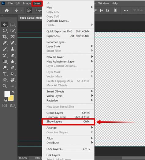 Show hidden layers in photoshop